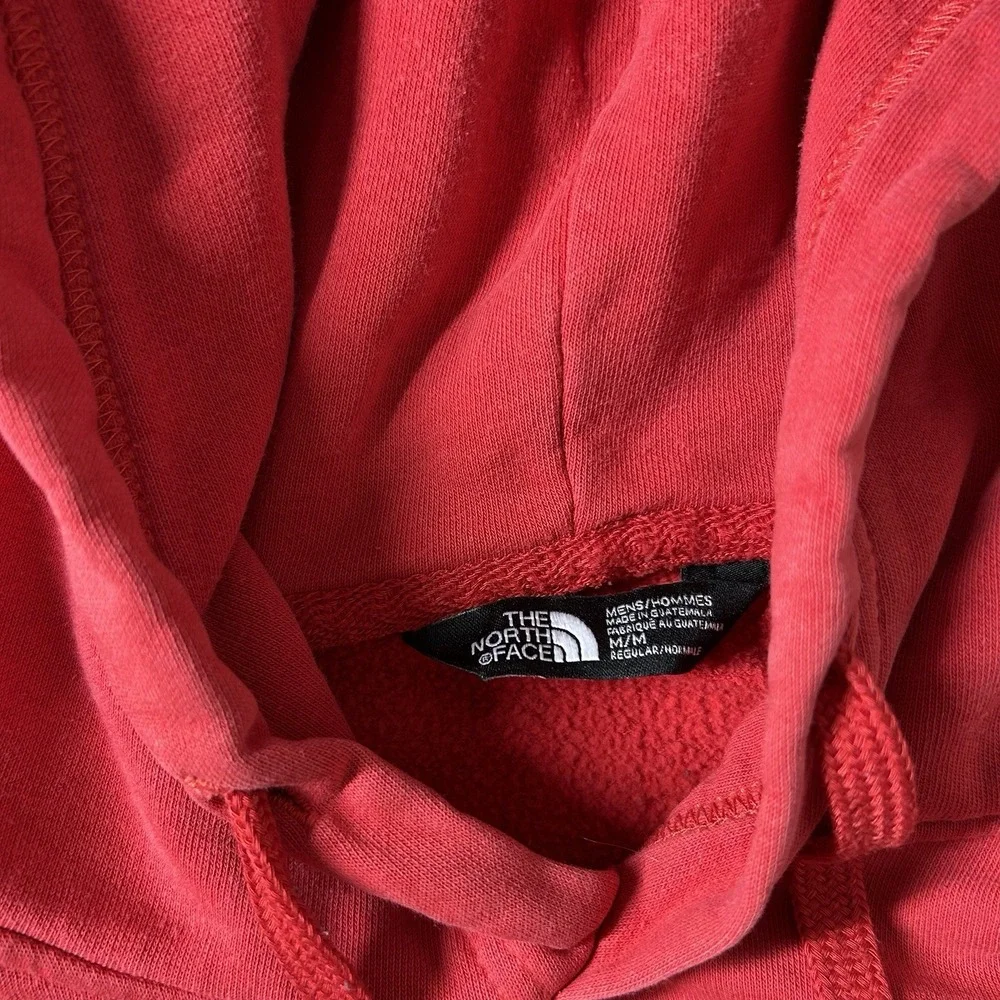 The North Face Sweater Mens Medium Red Pullover Hoodie Cotton Blend Pocket